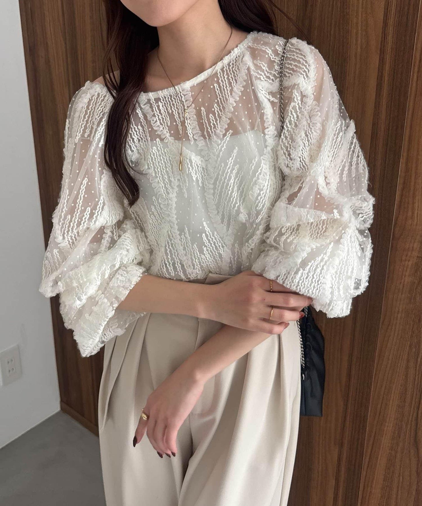 yuu企畫 提花透視襯衫