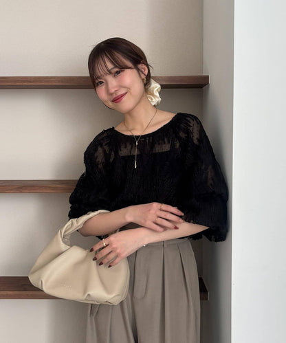 yuu企畫 提花透視襯衫