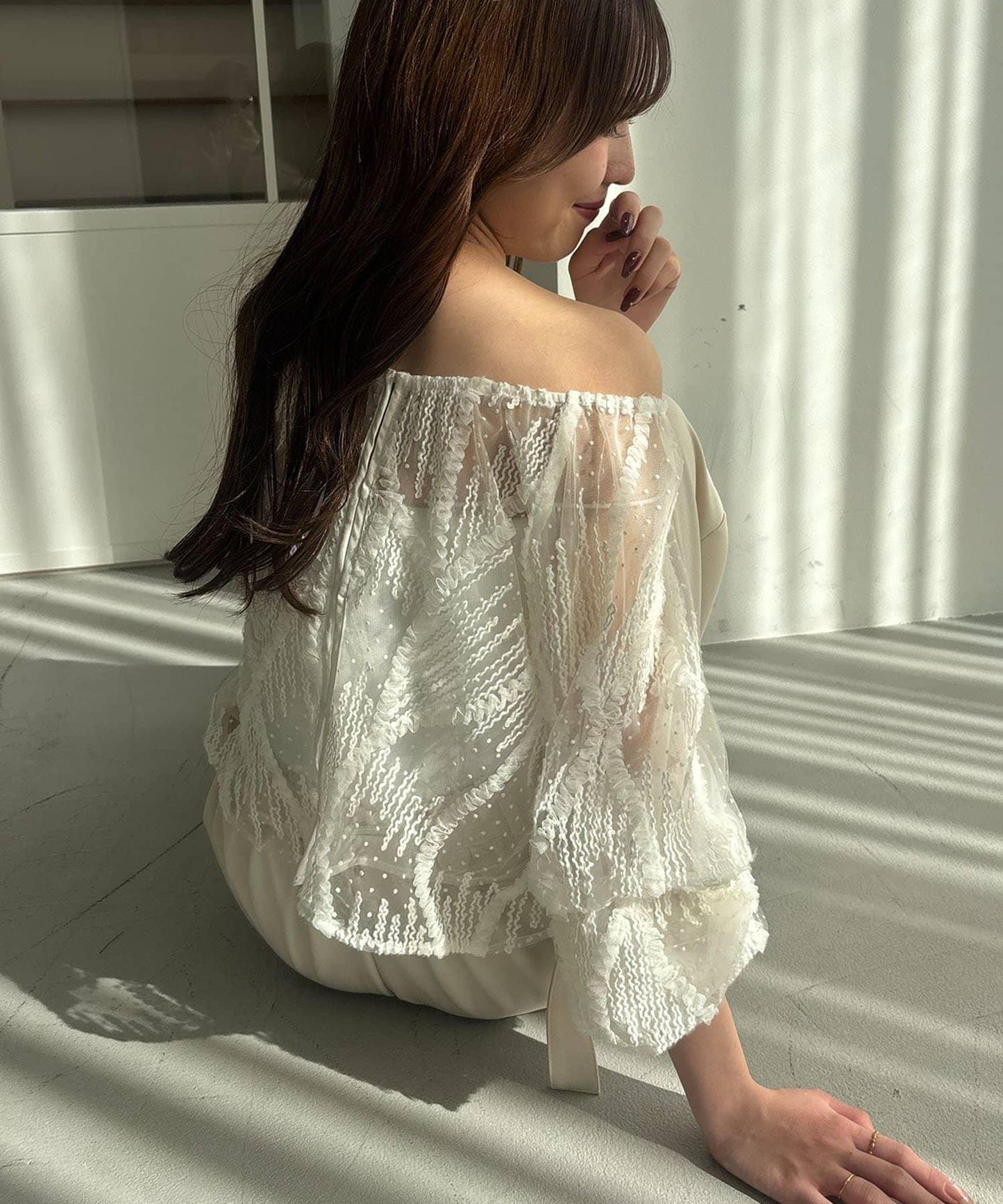 yuu企畫 提花透視襯衫