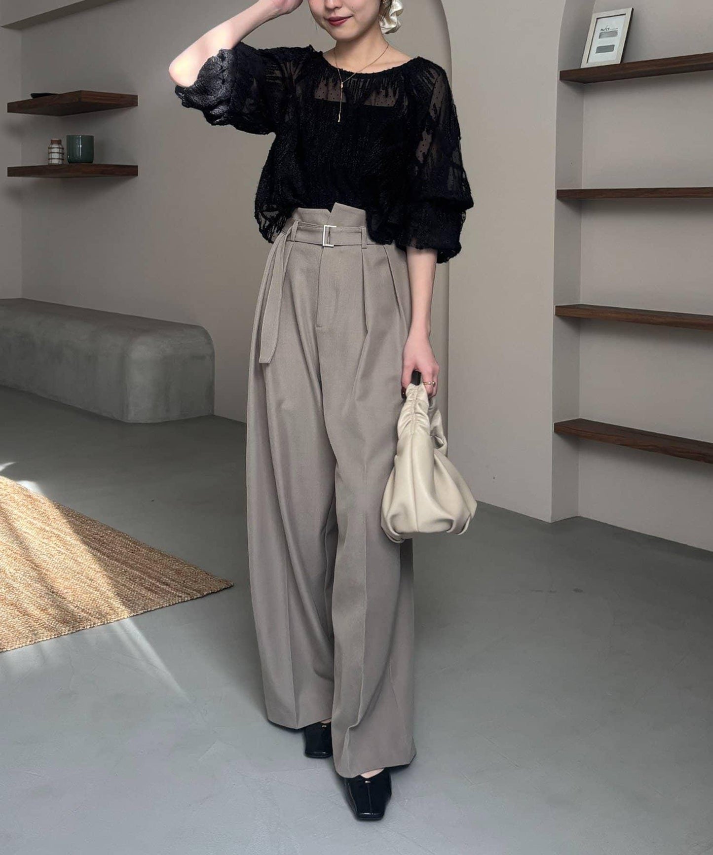 yuu企畫 提花透視襯衫