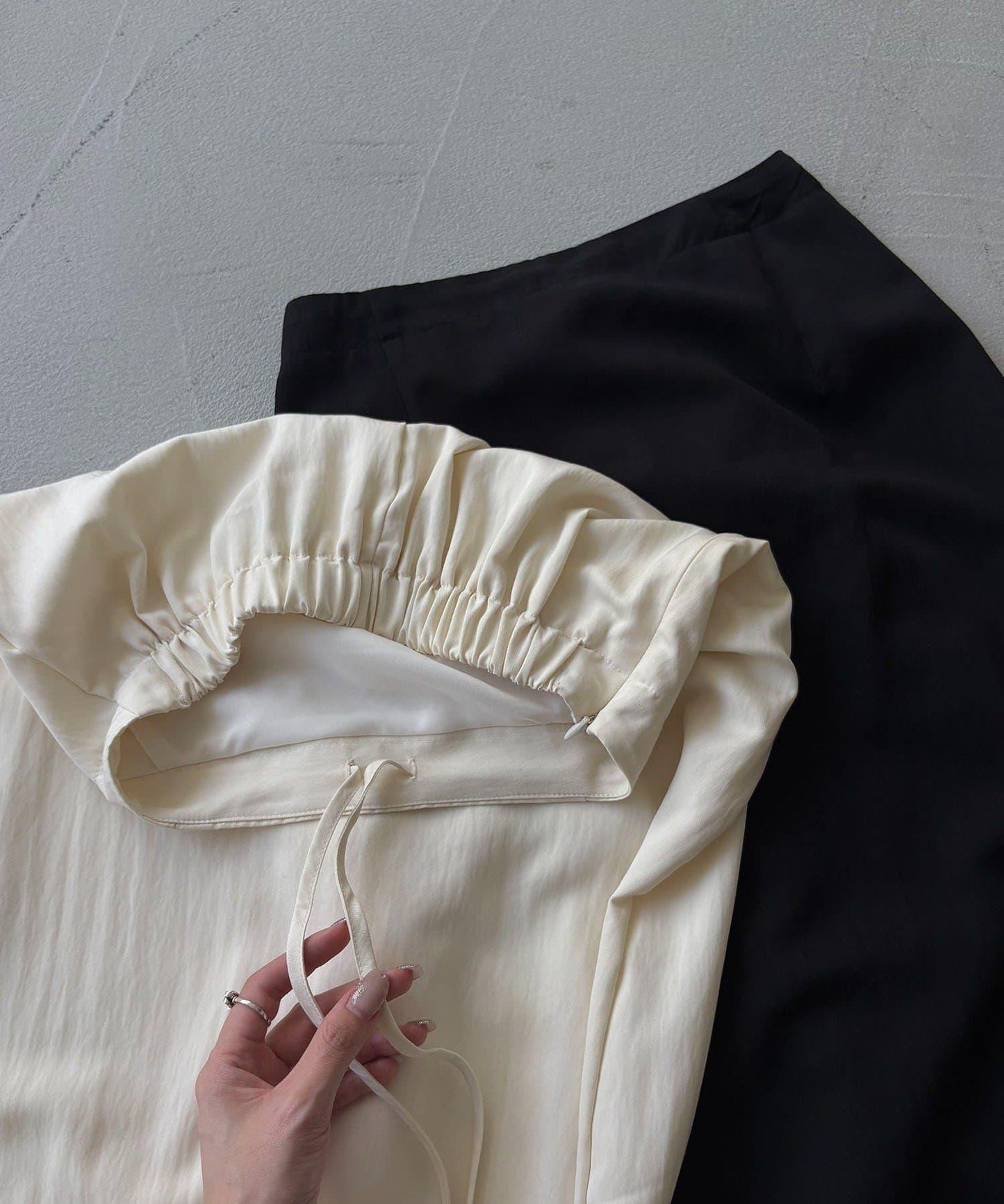 mana企畫 抽繩設計 長款半身裙