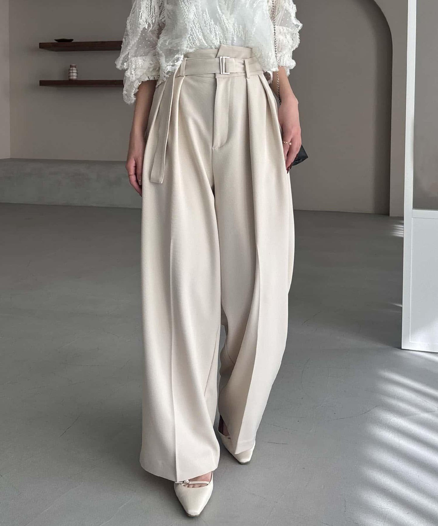 yuu企畫 不對稱腰部設計 褲子