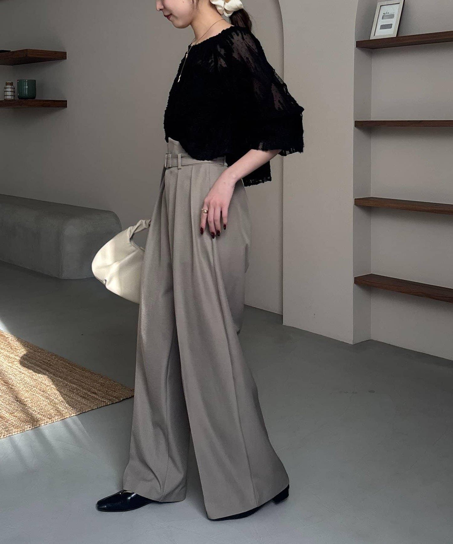 yuu企畫 不對稱腰部設計 褲子