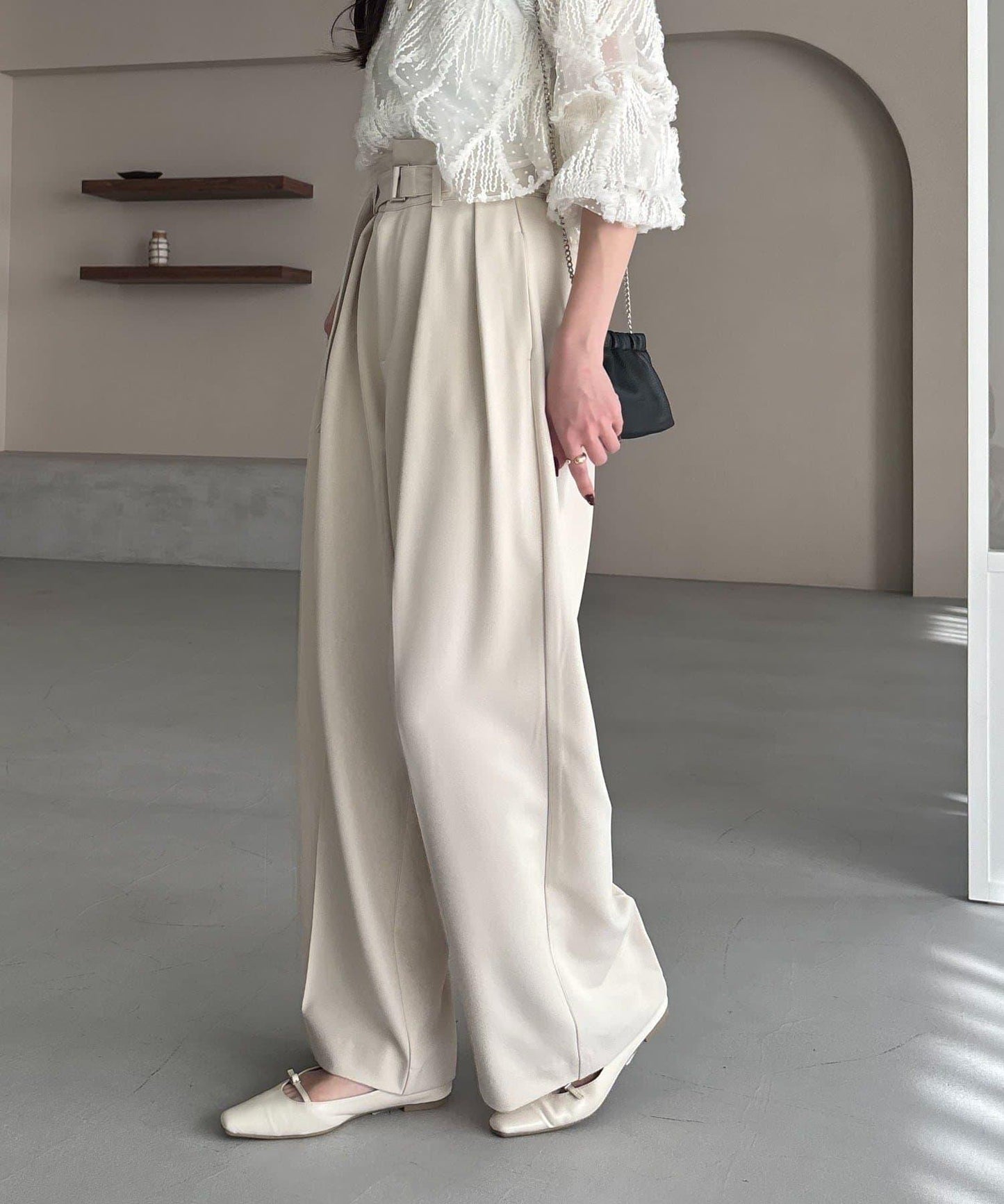 yuu企畫 不對稱腰部設計 褲子