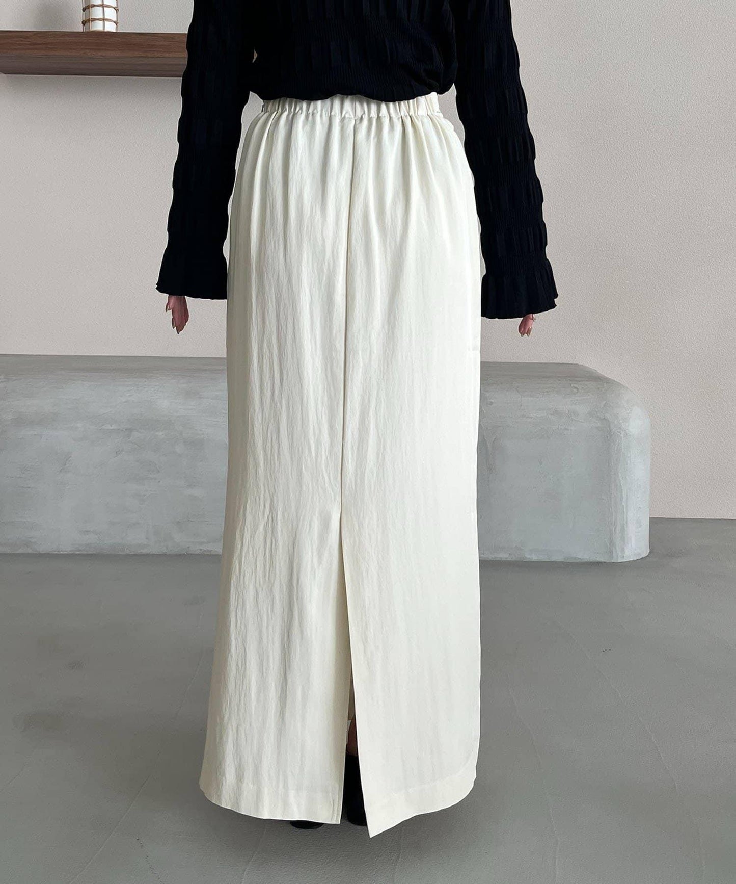 mana企畫 抽繩設計 長款半身裙