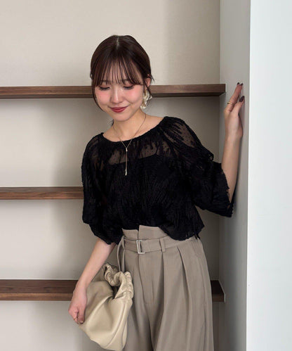 yuu企畫 提花透視襯衫