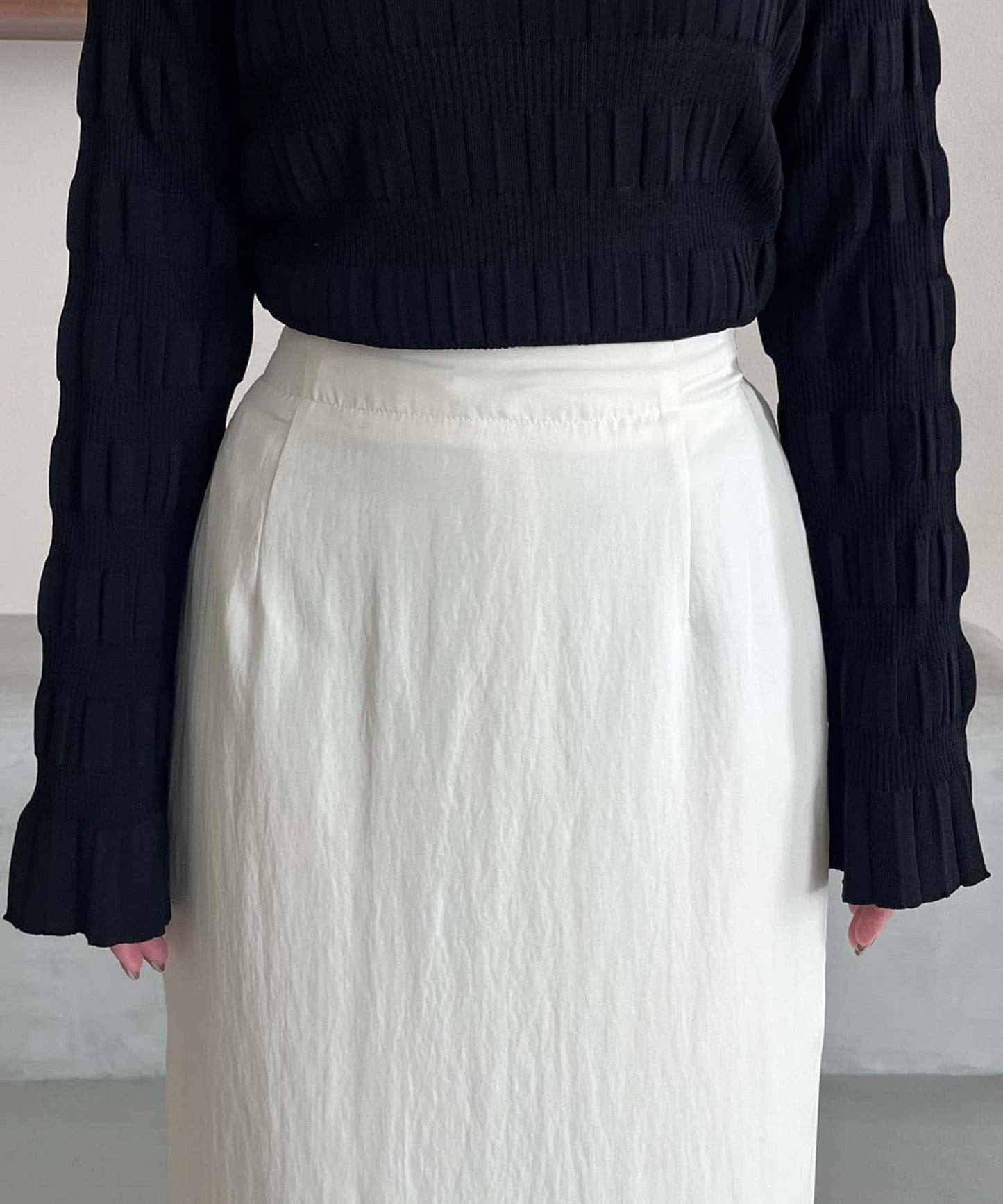 mana企畫 抽繩設計 長款半身裙