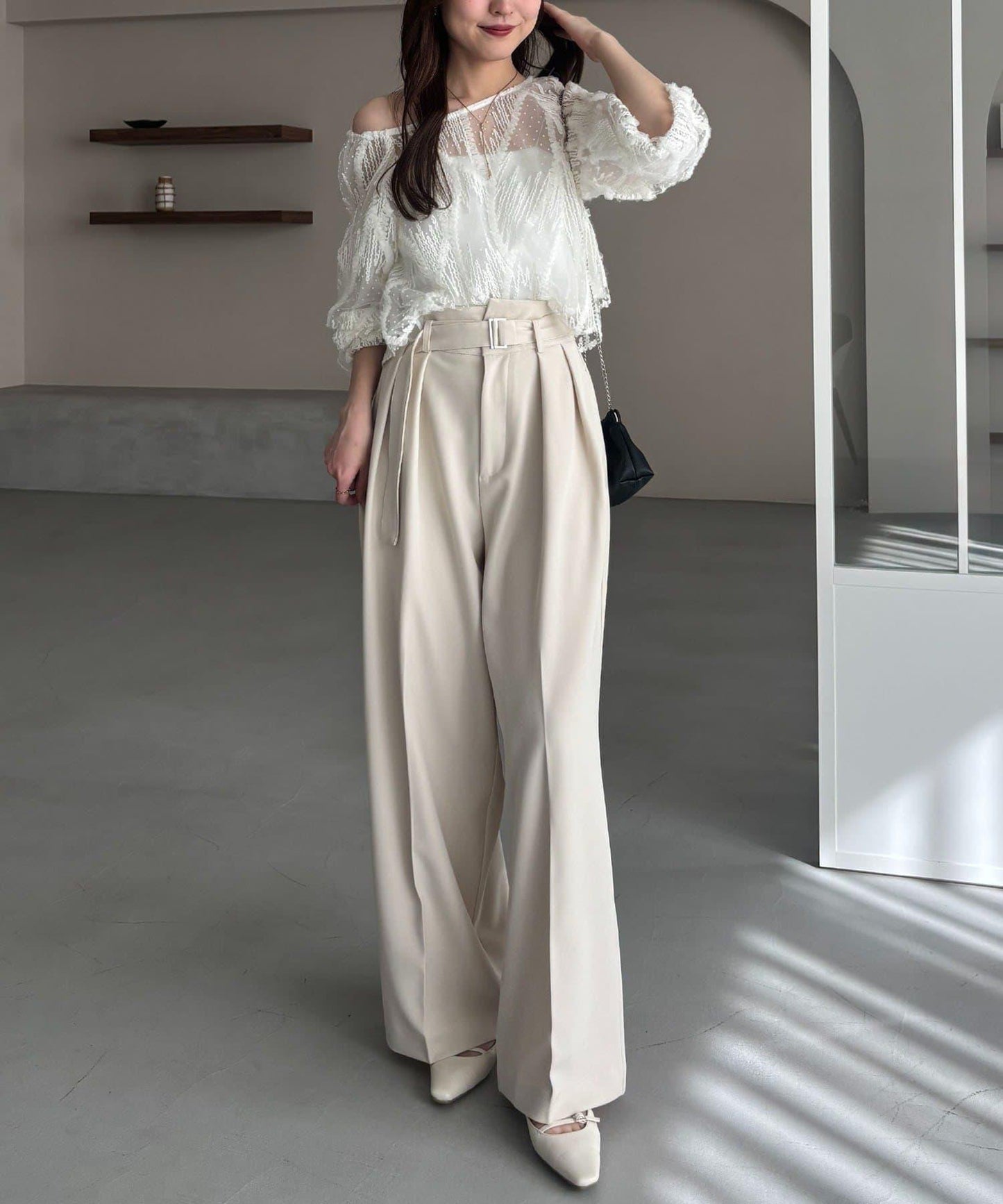 yuu企畫 不對稱腰部設計 褲子