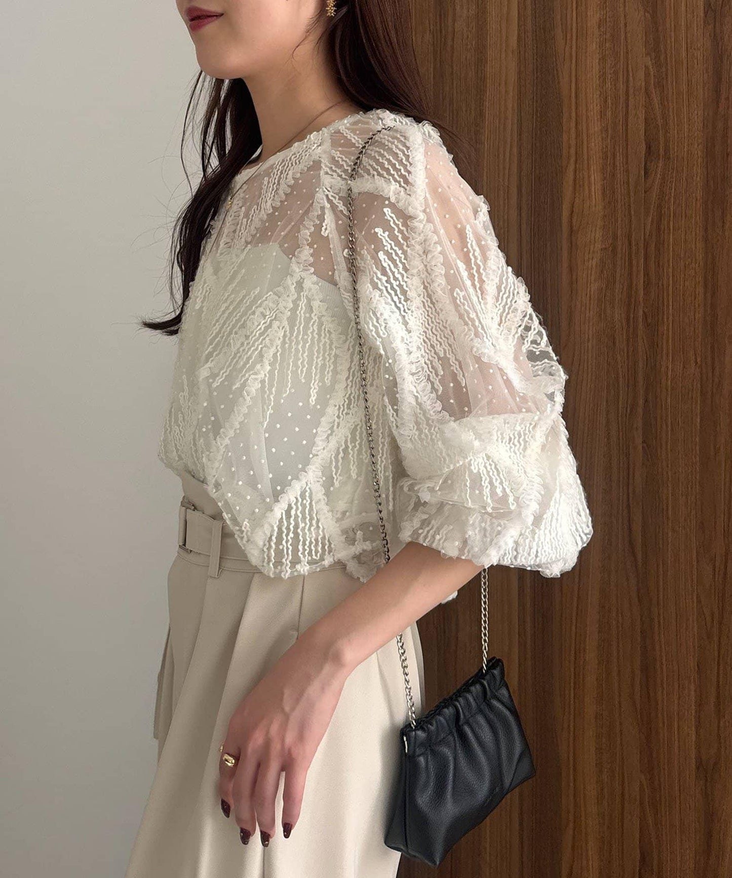 yuu企畫 提花透視襯衫