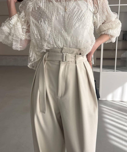 yuu企畫 不對稱腰部設計 褲子