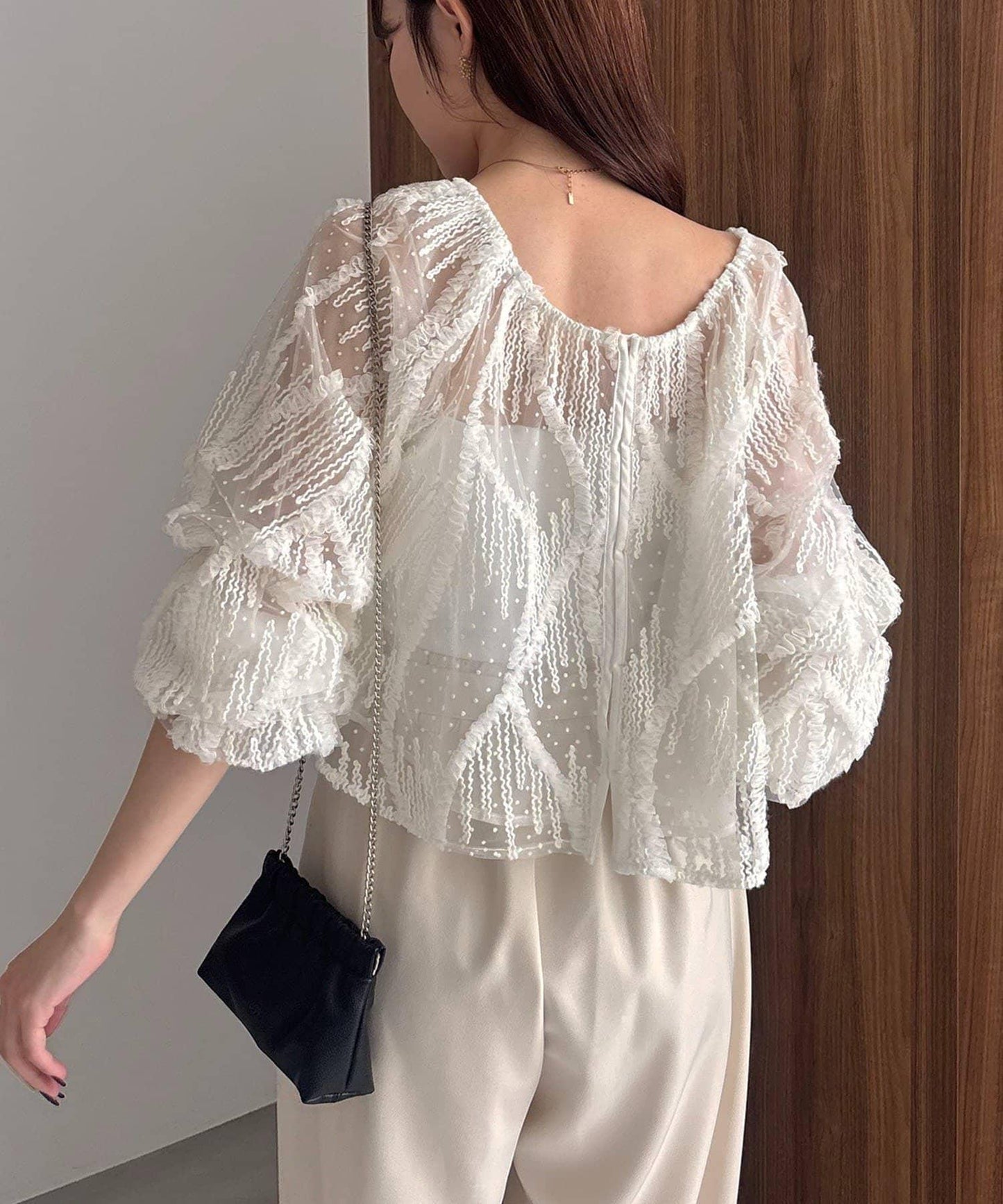 yuu企畫 提花透視襯衫