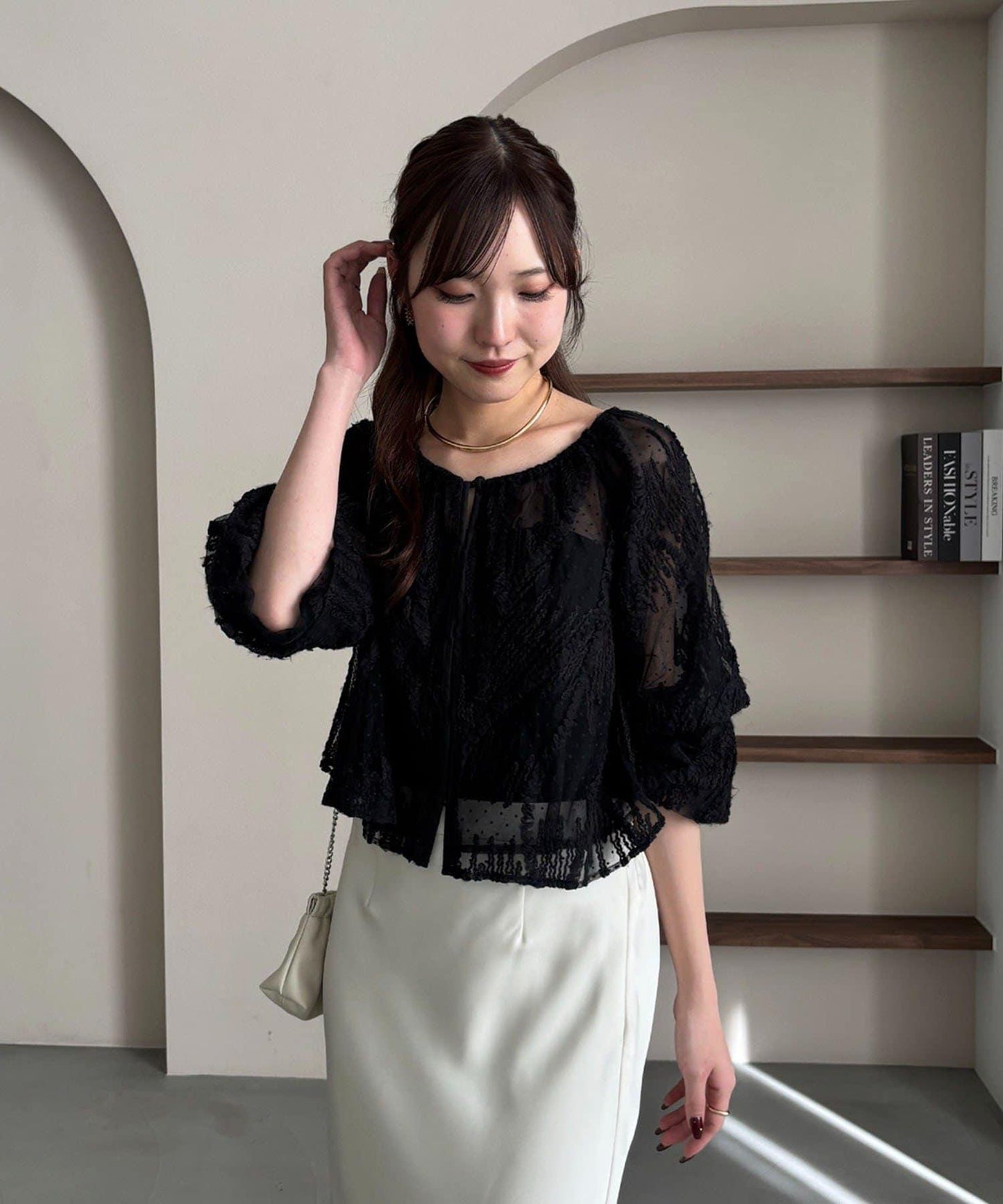 yuu企畫 提花透視襯衫