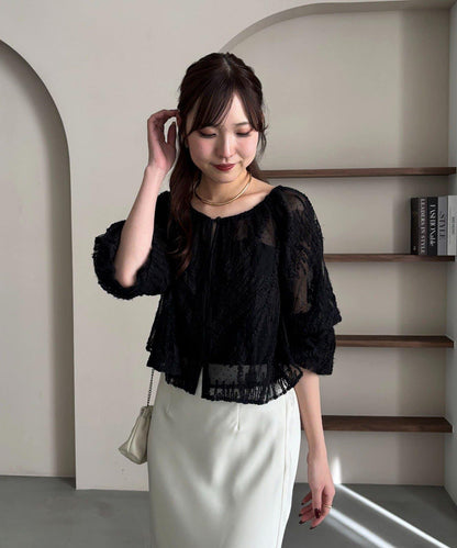 yuu企畫 提花透視襯衫