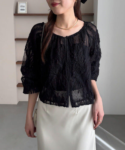 yuu企畫 提花透視襯衫