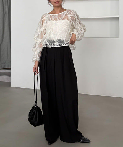 yuu企畫 提花透視襯衫