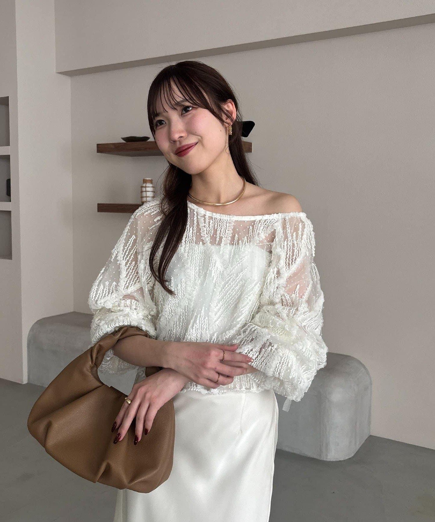 yuu企畫 提花透視襯衫