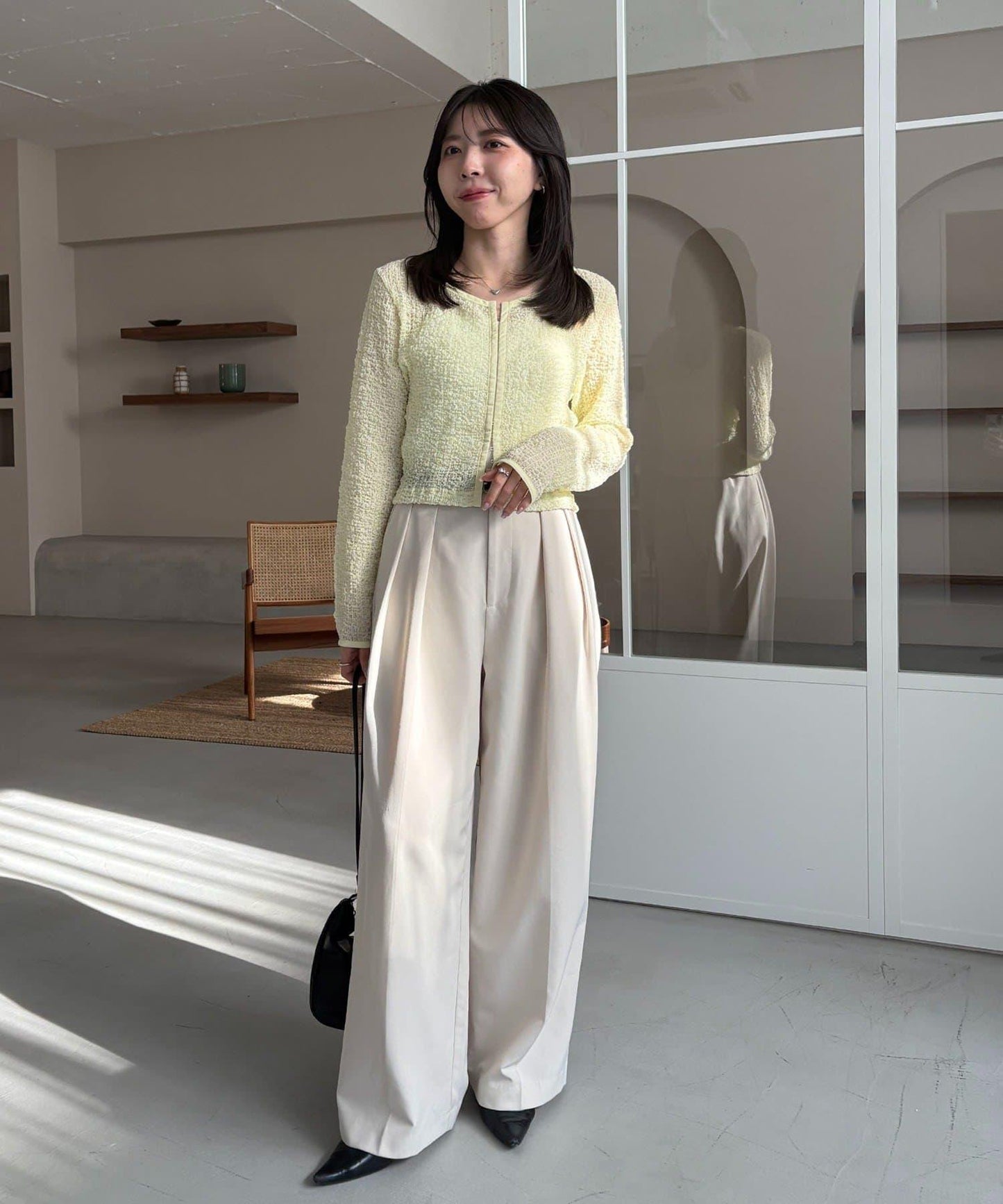 抽褶按扣設計 女式襯衫