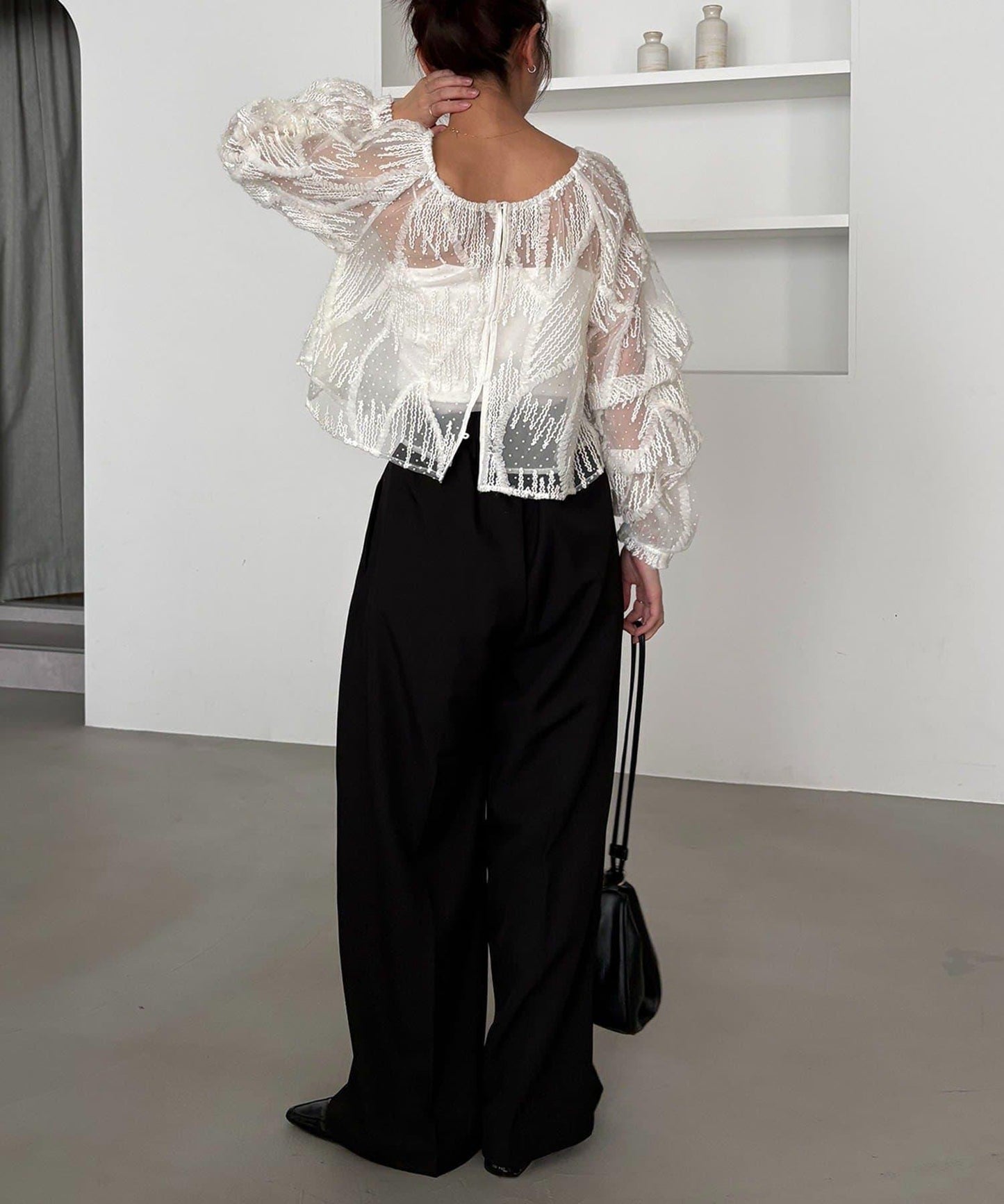 yuu企畫 提花透視襯衫