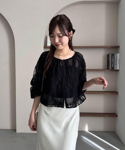 yuu企畫 提花透視襯衫