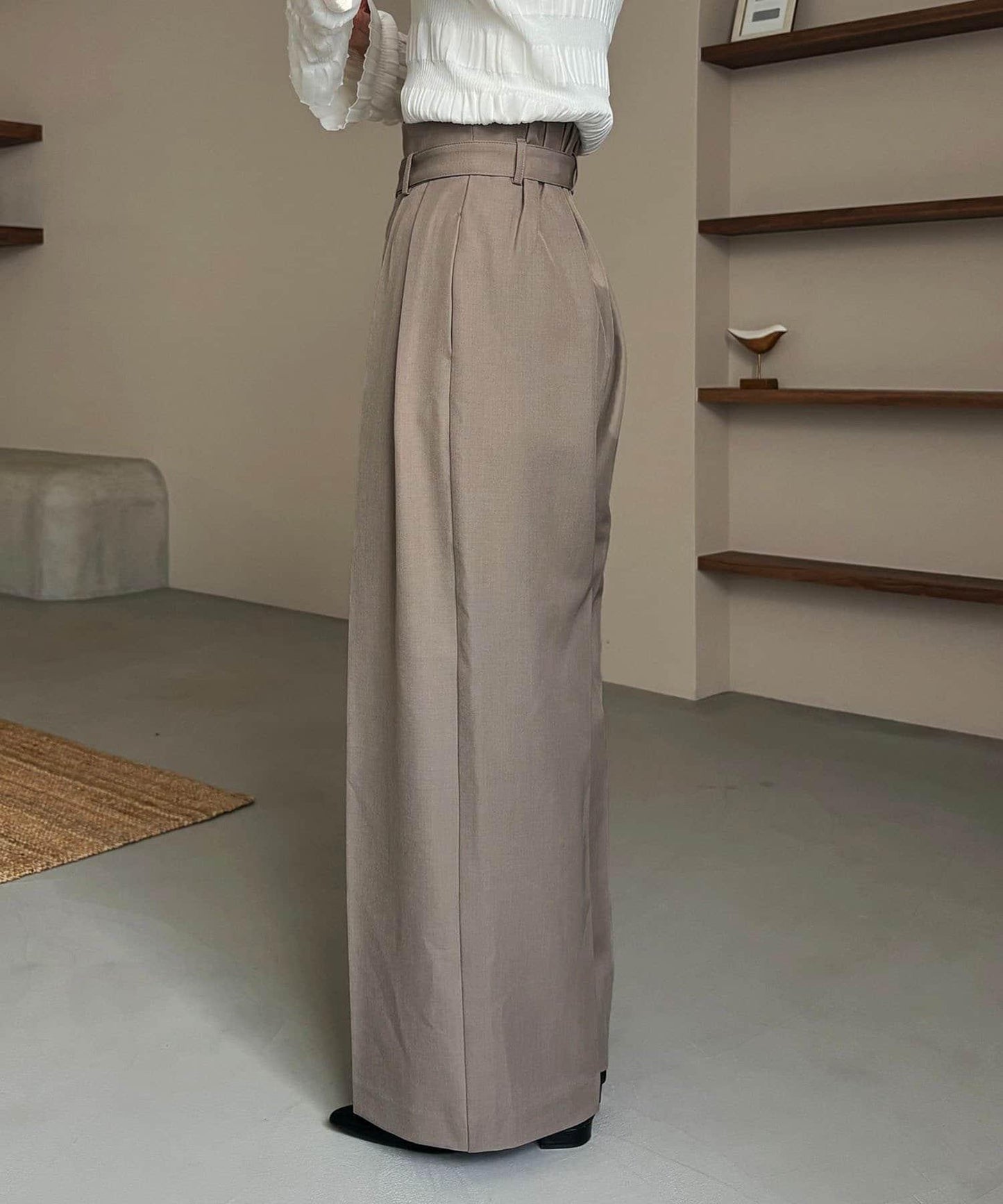 yuu企畫 不對稱腰部設計 褲子