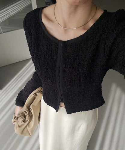 抽褶按扣設計 女式襯衫