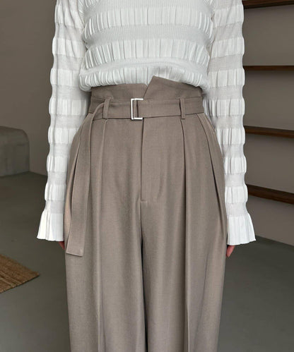 yuu企畫 不對稱腰部設計 褲子