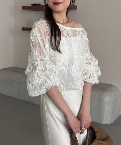 yuu企畫 提花透視襯衫