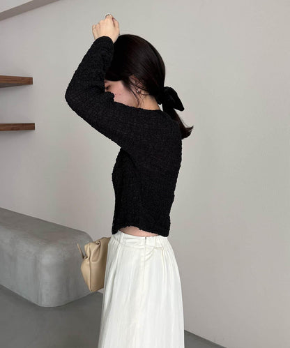 抽褶按扣設計 女式襯衫