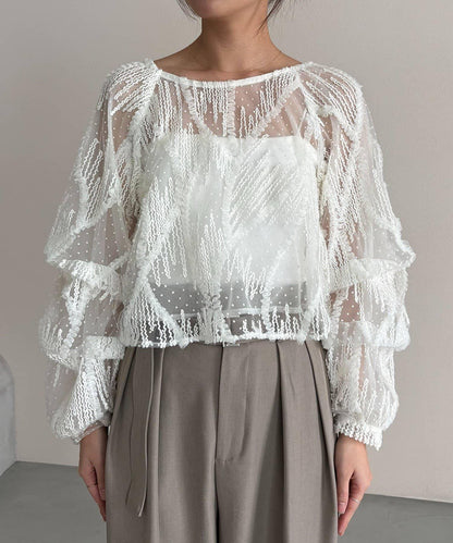 yuu企畫 提花透視襯衫