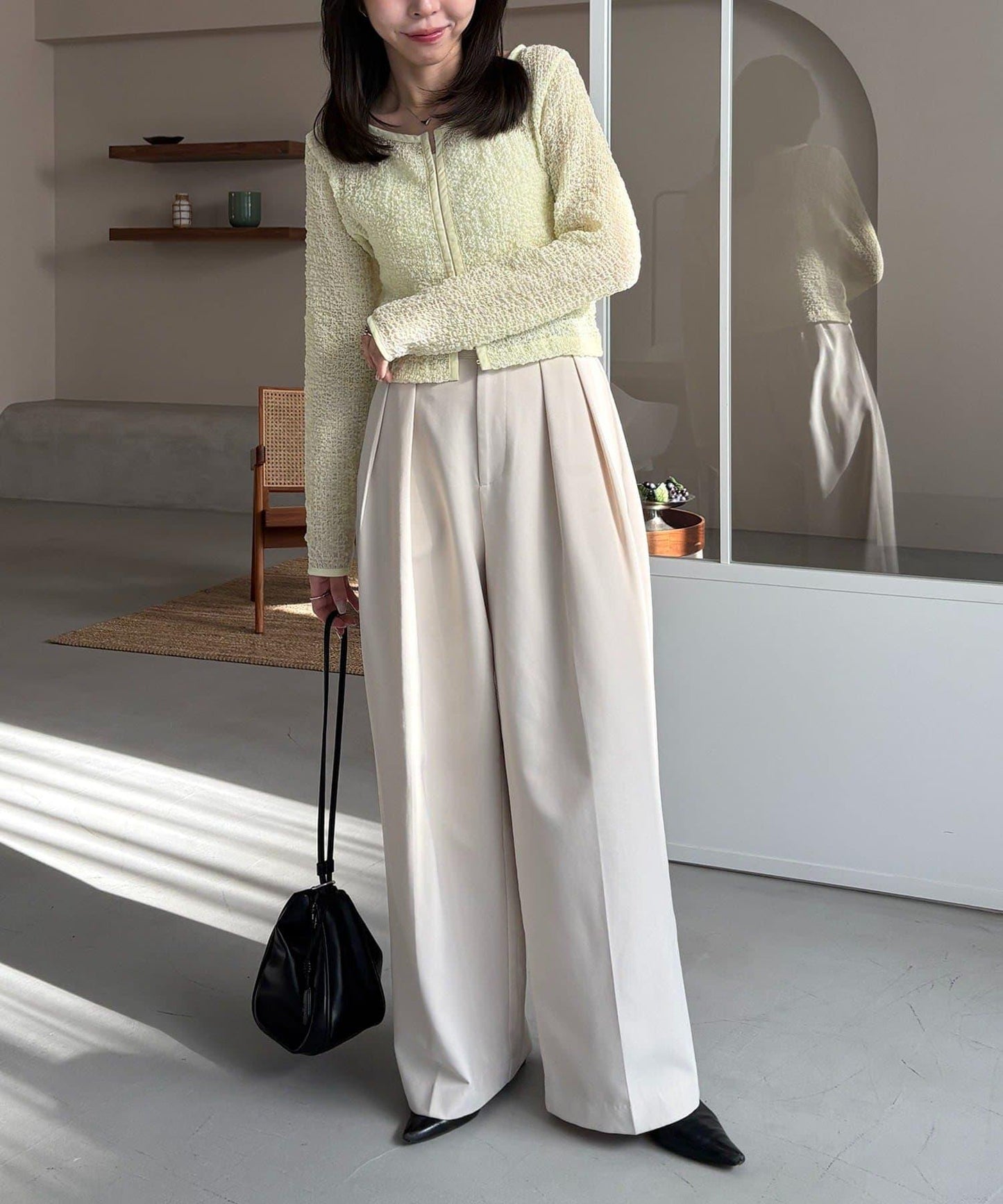 抽褶按扣設計 女式襯衫