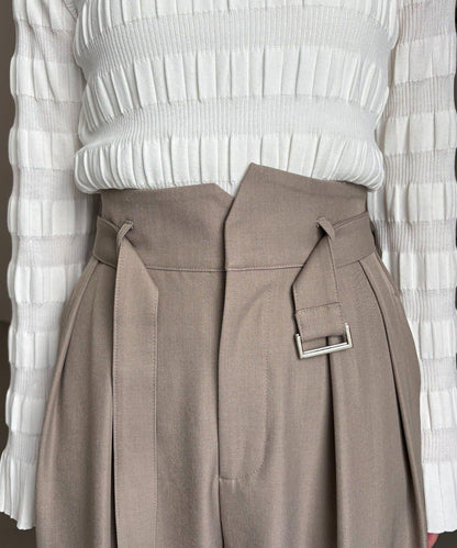 yuu企畫 不對稱腰部設計 褲子