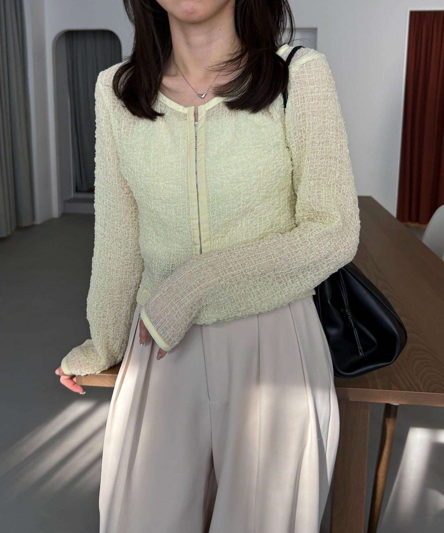 抽褶按扣設計 女式襯衫