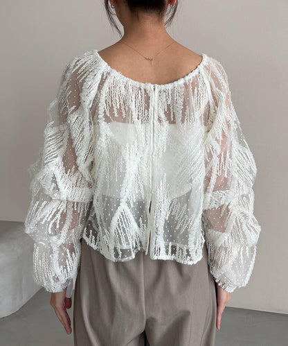 yuu企畫 提花透視襯衫