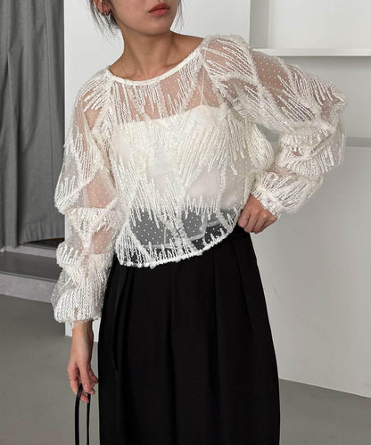 yuu企畫 提花透視襯衫