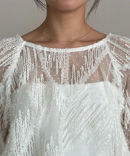 yuu企畫 提花透視襯衫