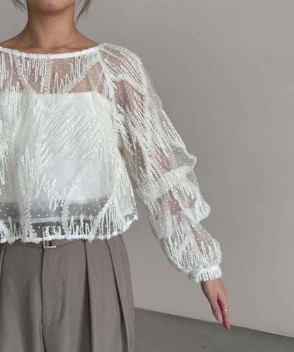 yuu企畫 提花透視襯衫