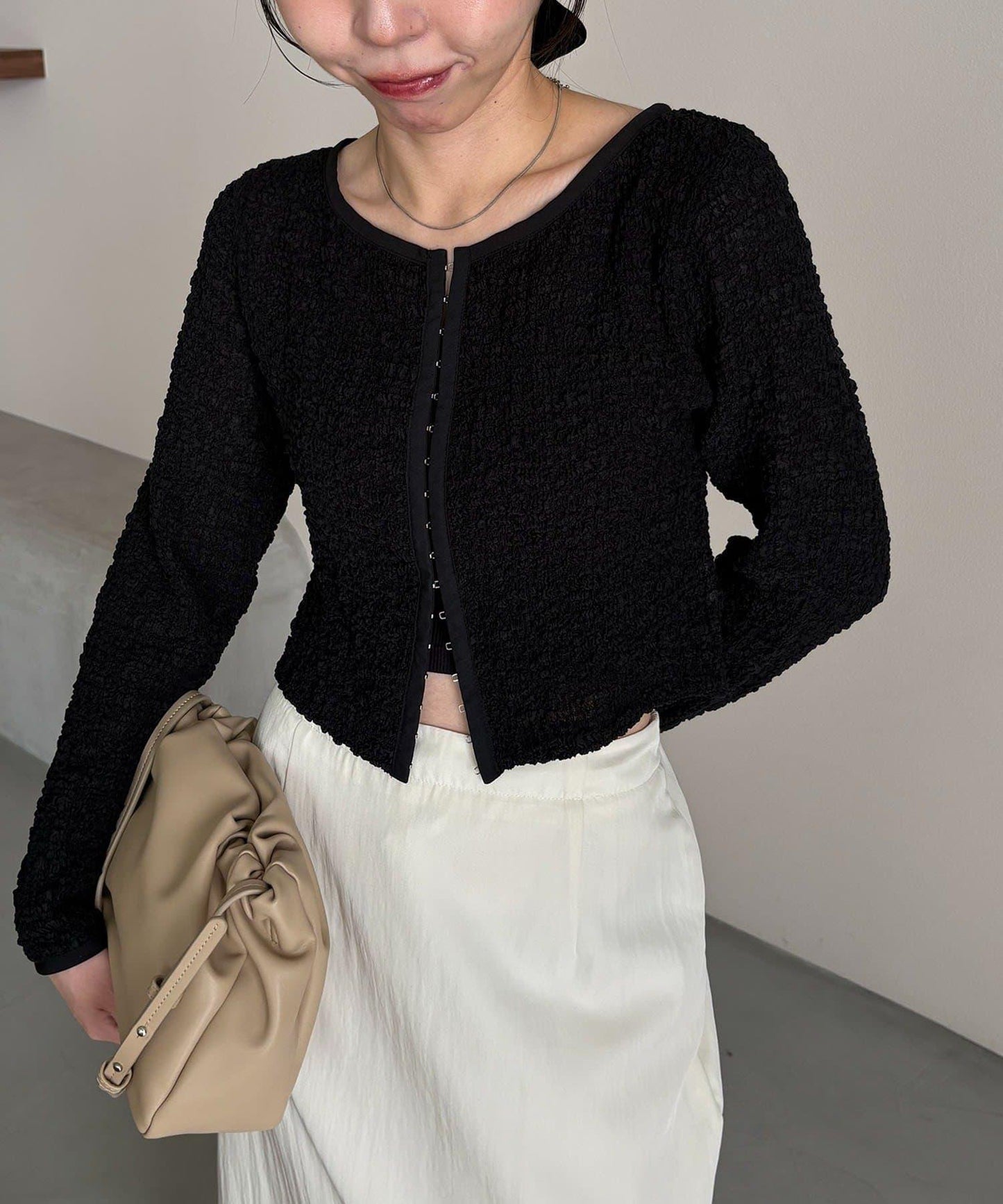 抽褶按扣設計 女式襯衫