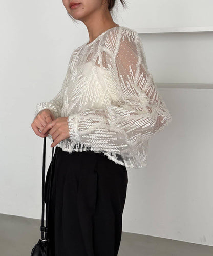 yuu企畫 提花透視襯衫