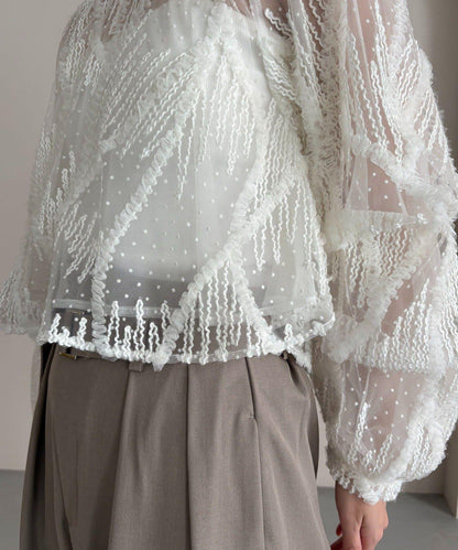 yuu企畫 提花透視襯衫