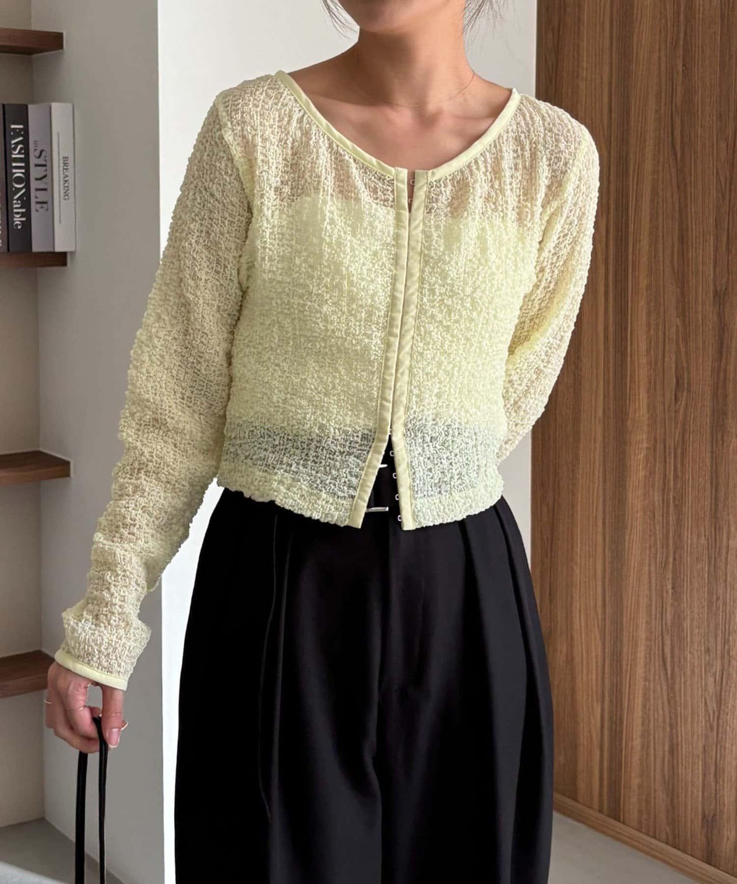 抽褶按扣設計 女式襯衫