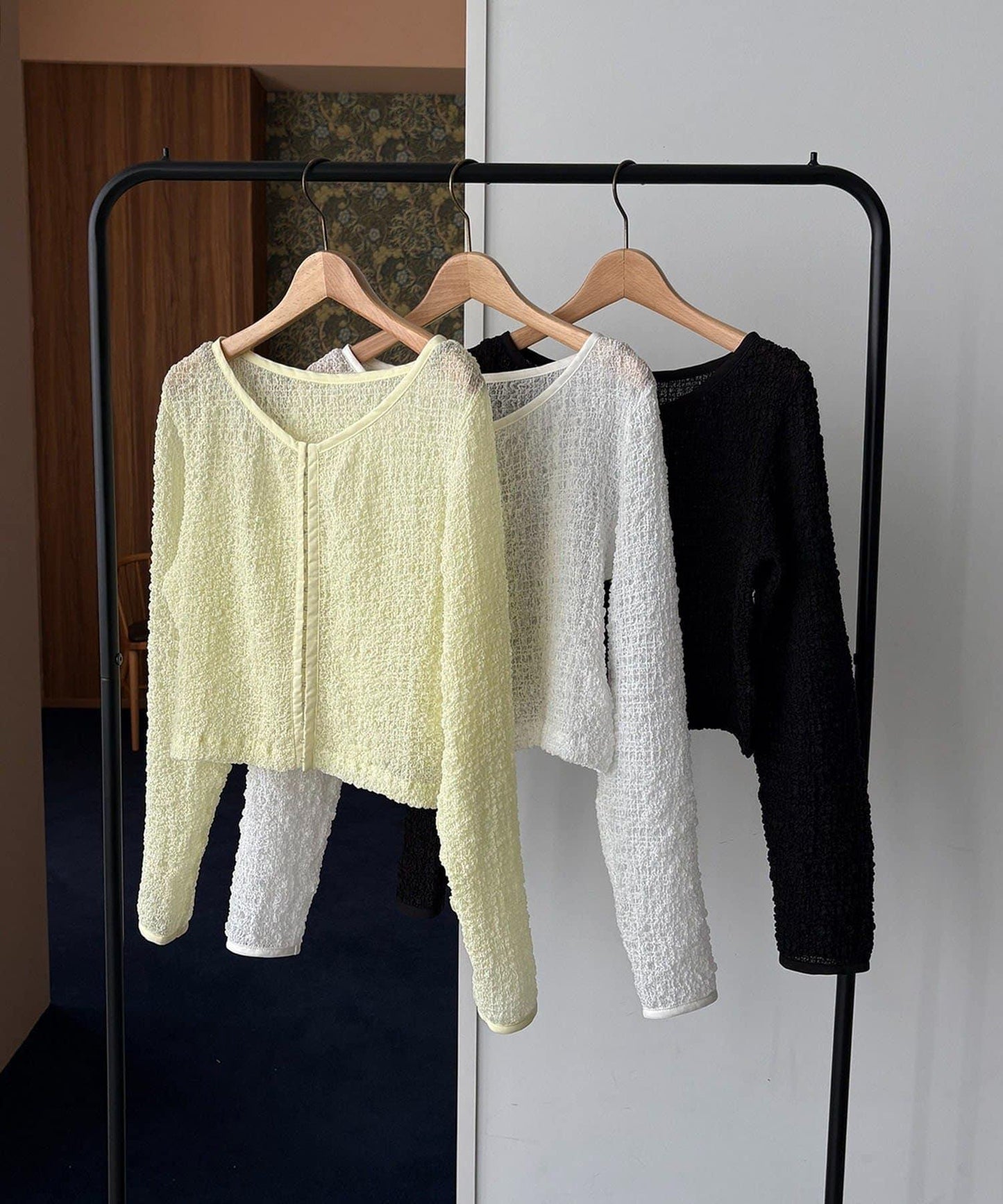 抽褶按扣設計 女式襯衫