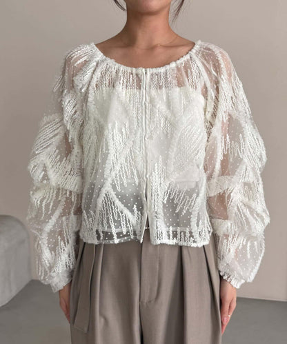 yuu企畫 提花透視襯衫