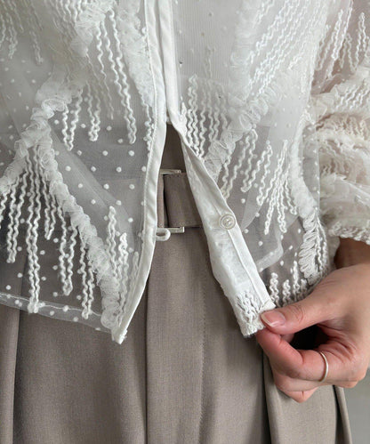 yuu企畫 提花透視襯衫