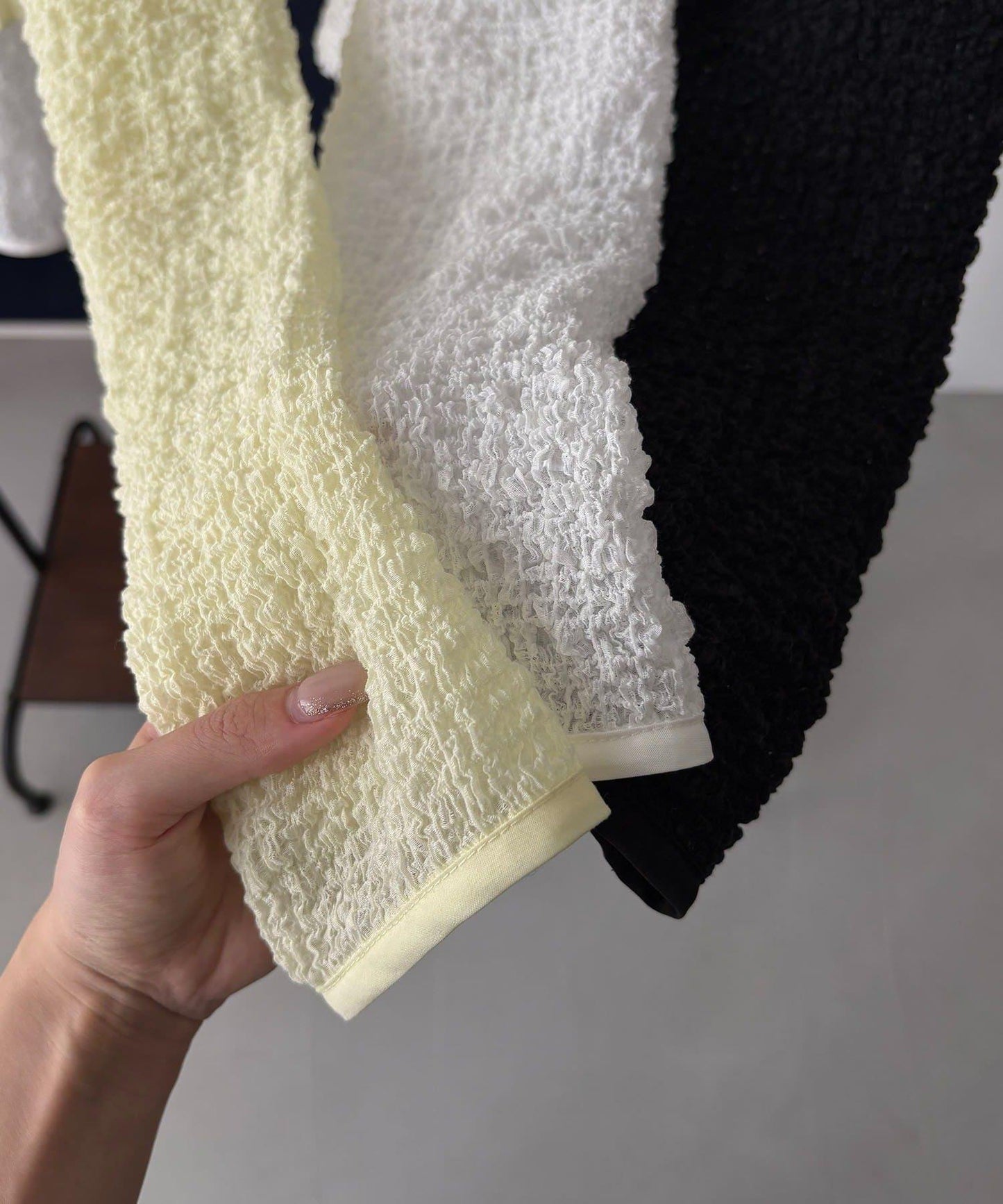 抽褶按扣設計 女式襯衫