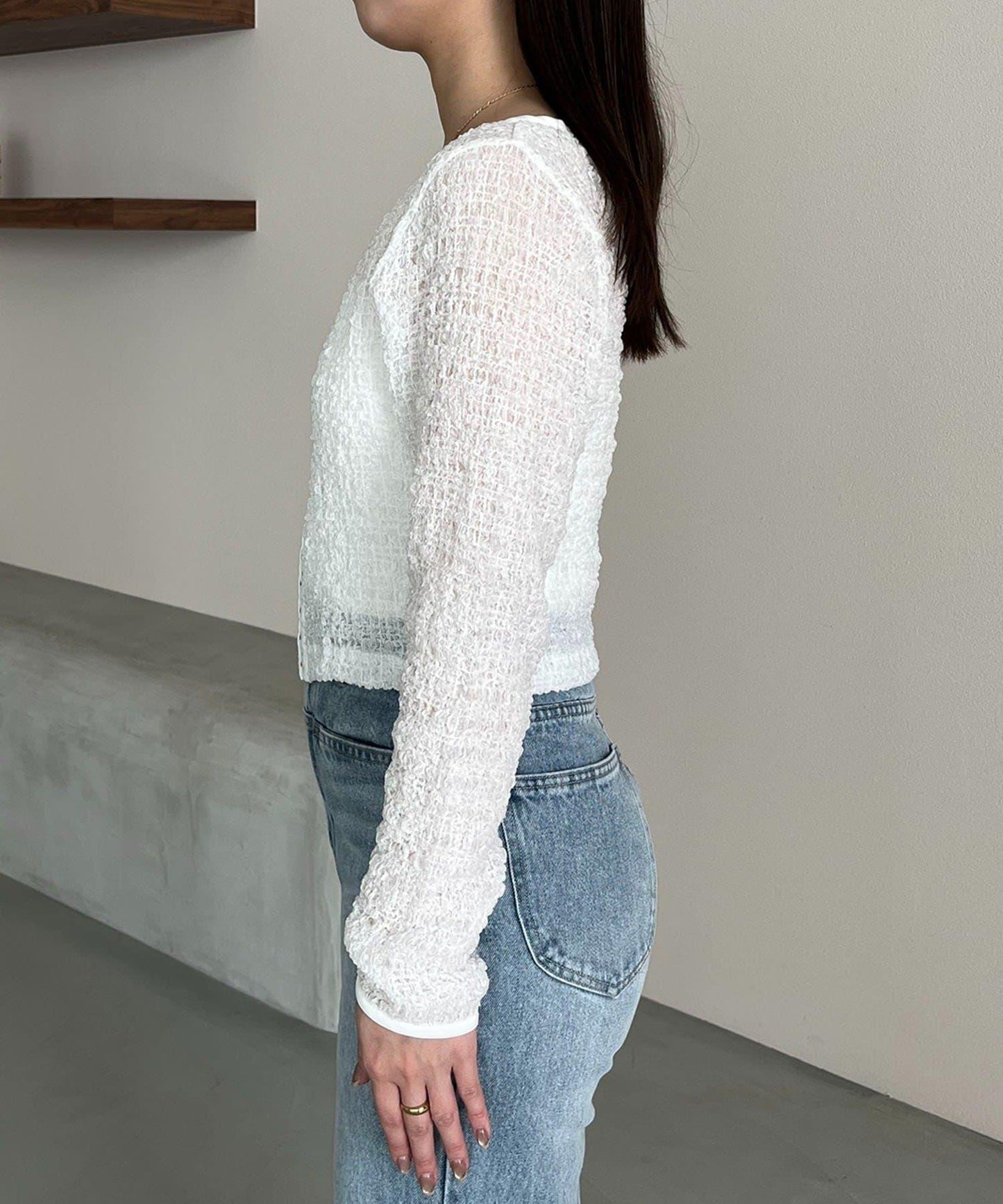 抽褶按扣設計 女式襯衫