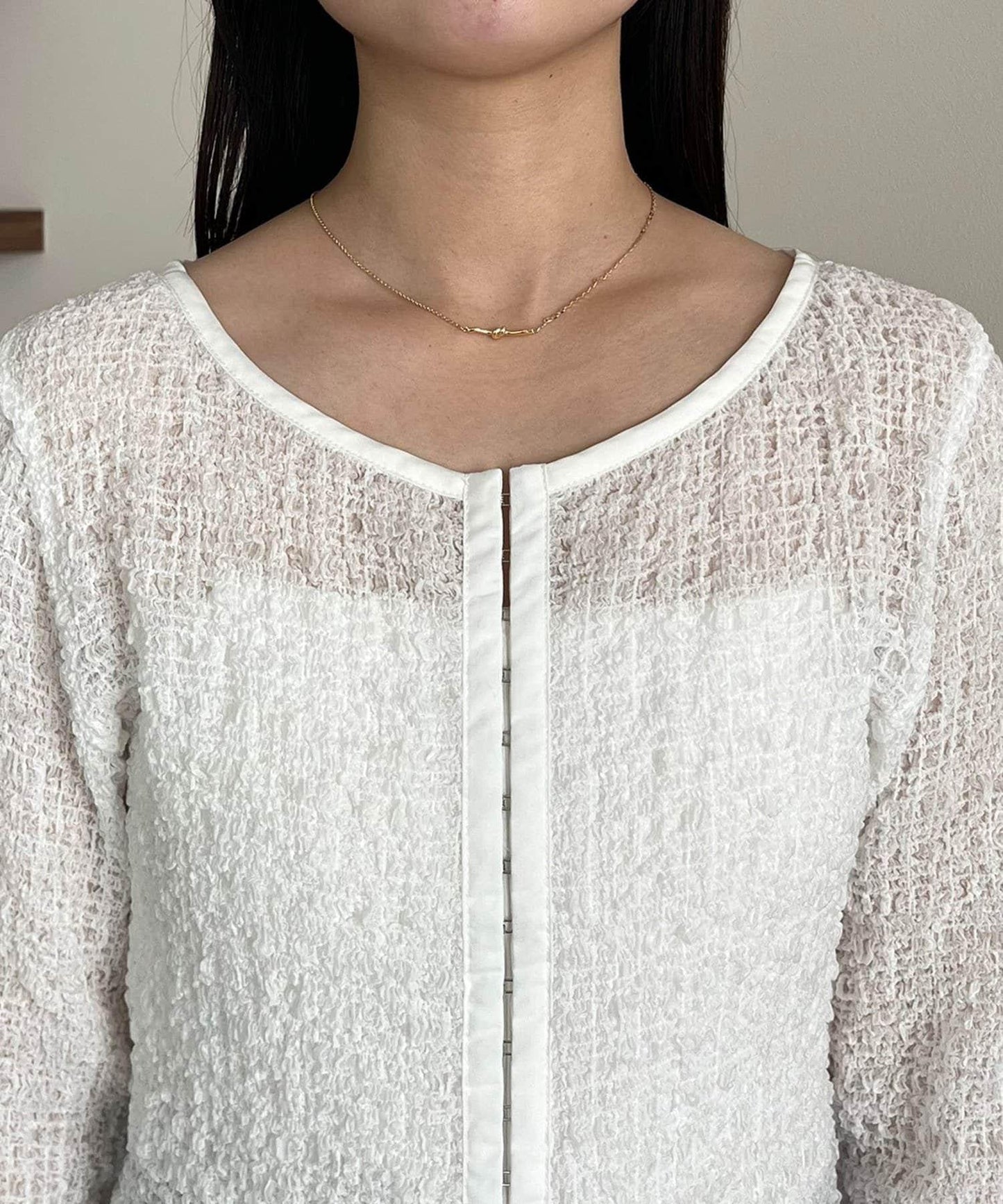 抽褶按扣設計 女式襯衫