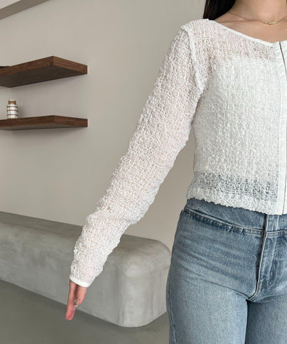 抽褶按扣設計 女式襯衫