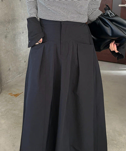 小個子尺碼 傘形 拼接 棉質 半身裙