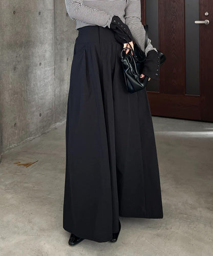 小個子尺碼 傘形 拼接 棉質 半身裙