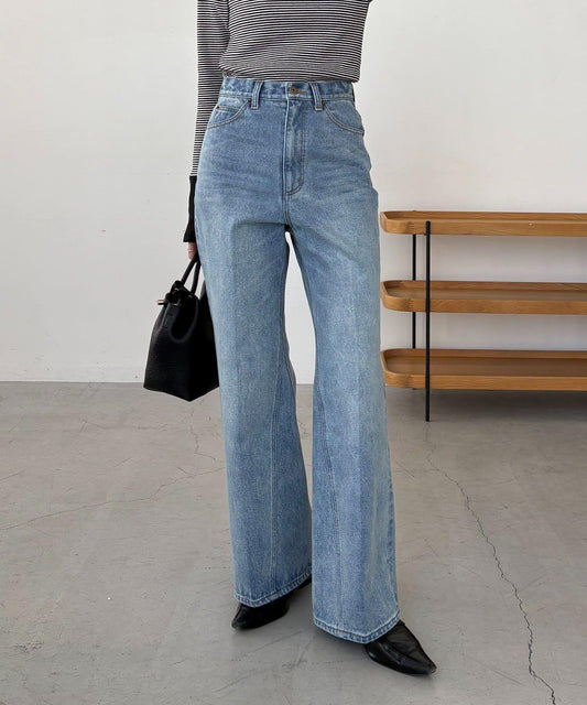 含低身尺碼 微喇 牛仔褲